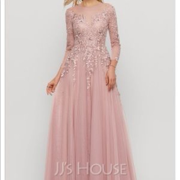 La Femme - Beaded Lace Tulle A-Line Gown Size 20